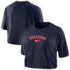 Gonzaga Bulldogs Nike Women's Dri-FIT Cropped T-Shirt - Navy - Front View