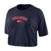 Gonzaga Bulldogs Nike Women's Dri-FIT Cropped T-Shirt - Navy - Side View
