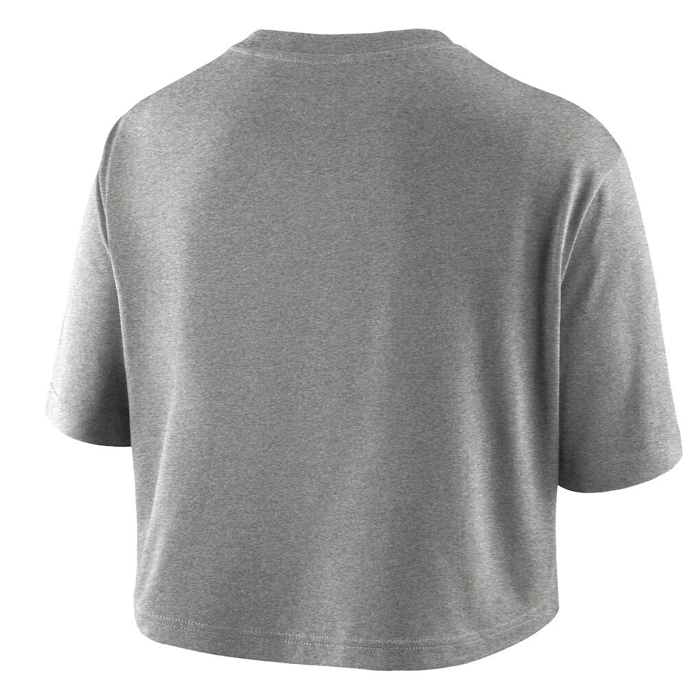 Iowa State Cyclones Nike Women's Dri-FIT Cropped T-Shirt - Heather Gray