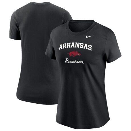 Arkansas Razorbacks Nike Women's Primary T-Shirt - Black - Front View