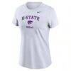 Kansas State Wildcats Nike Women's Primary T-Shirt - White - Side View