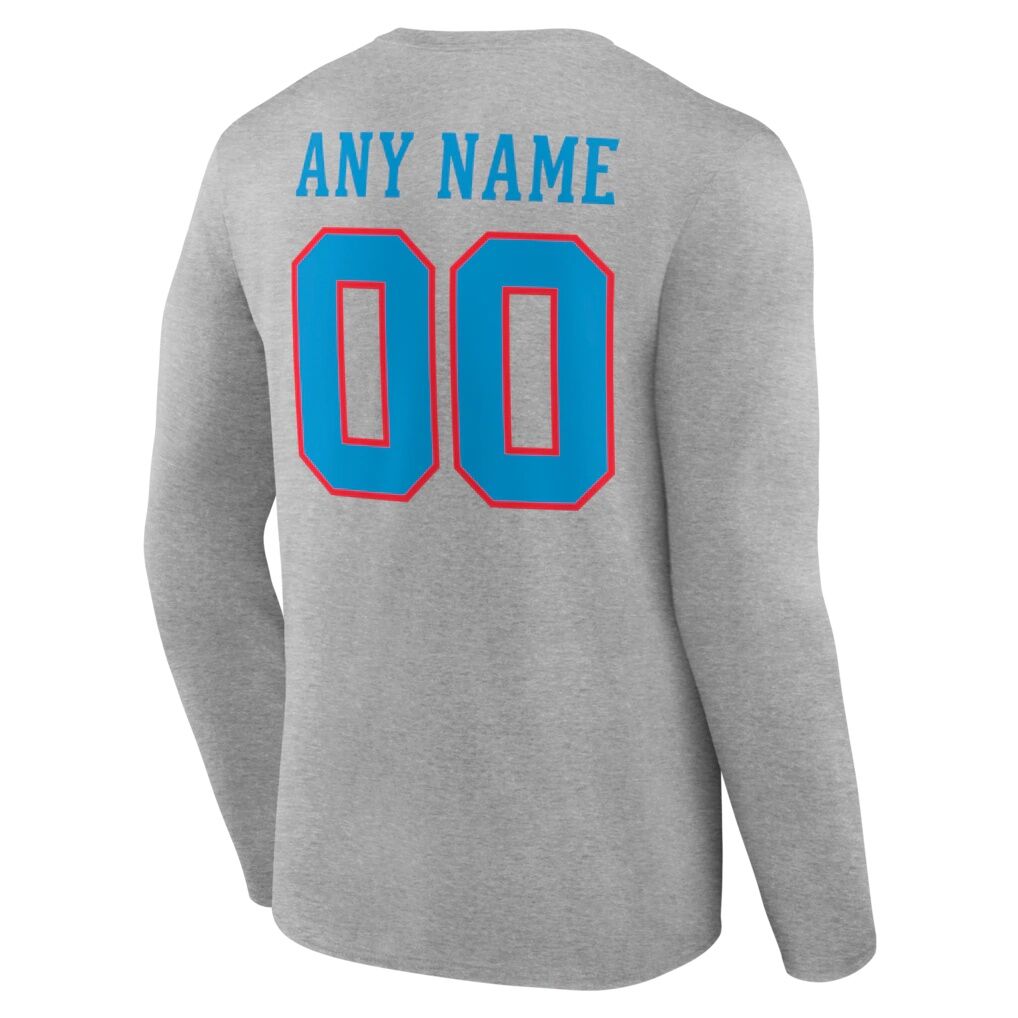 Tennessee Titans  Team Authentic Personalized Name & Number Long Sleeve T-Shirt