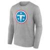 Tennessee Titans Team Authentic Personalized Name & Number Long Sleeve T-Shirt - Gray - Side View
