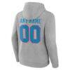Tennessee Titans Team Authentic Personalized Name & Number Hoodie - Gray - Detail View