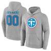 Tennessee Titans Team Authentic Personalized Name & Number Hoodie - Gray - Front View