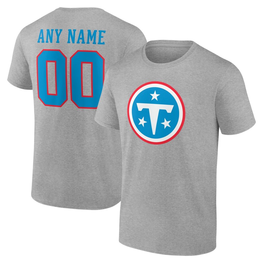 Tennessee Titans  Team Authentic Personalized Name & Number T-Shirt
