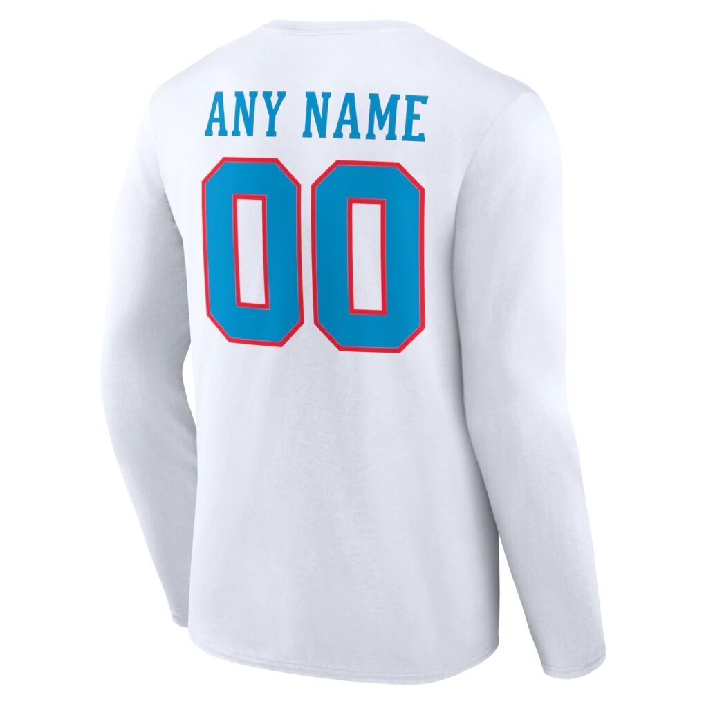 Tennessee Titans  Team Authentic Personalized Name & Number Long Sleeve T-Shirt