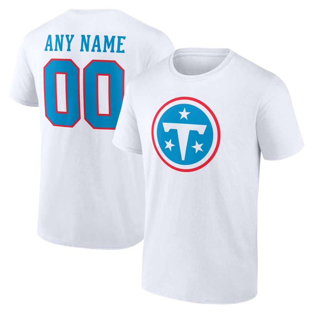 Tennessee Titans  Team Authentic Personalized Name & Number T-Shirt