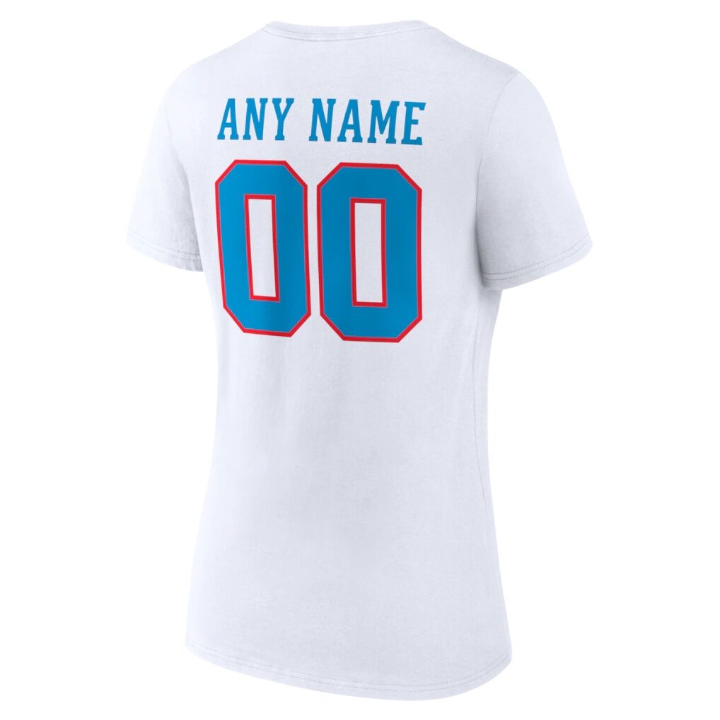 Tennessee Titans Women's Team Authentic Personalized Name & Number V-Neck T-Shirt