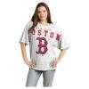 Boston Red Sox Fashion7 Women's Relaxed Big Text T-Shirt - White - Front View