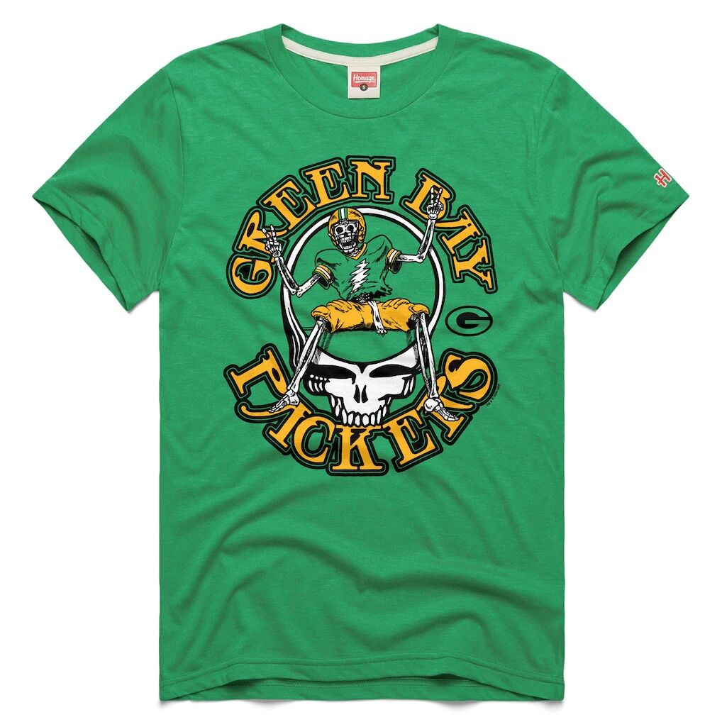 Green Bay Packers Homage NFL x Grateful Dead Tri-Blend T-Shirt