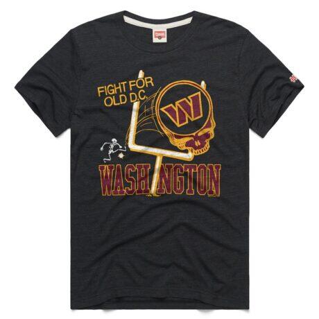 Washington Commanders Homage NFL x Grateful Dead Tri-Blend T-Shirt - Charcoal - Front View
