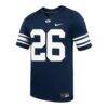 #26 BYU Cougars Nike Home Replica Football Jersey - Navy - Side View