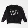 Washington Commanders Gameday Couture Women's Bold Move Black Label Premium Drop Shoulder Sweatshirt - Black - Front View