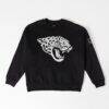 Jacksonville Jaguars Gameday Couture Women's Bold Move Black Label Premium Drop Shoulder Sweatshirt - Black - Front View
