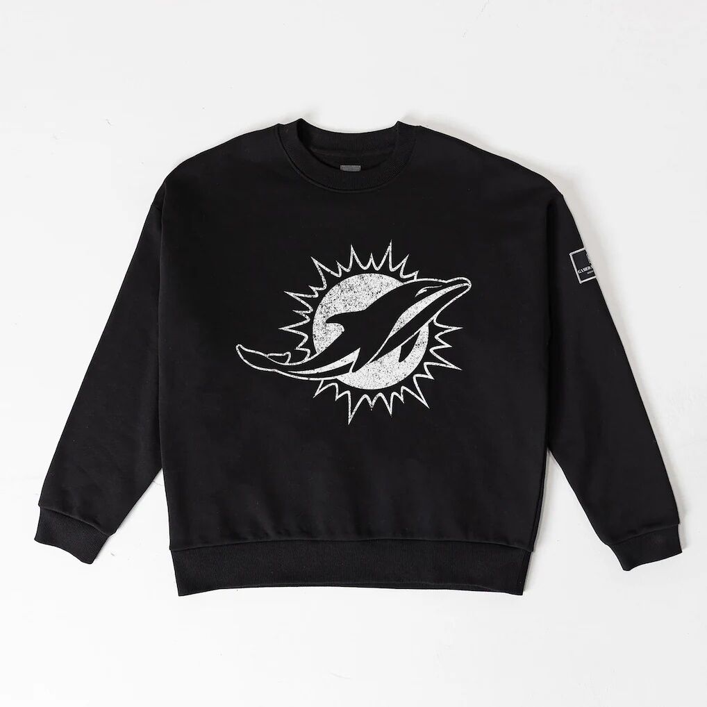 Miami Dolphins Gameday Couture Women's Bold Move Black Label Premium Drop Shoulder Sweatshirt