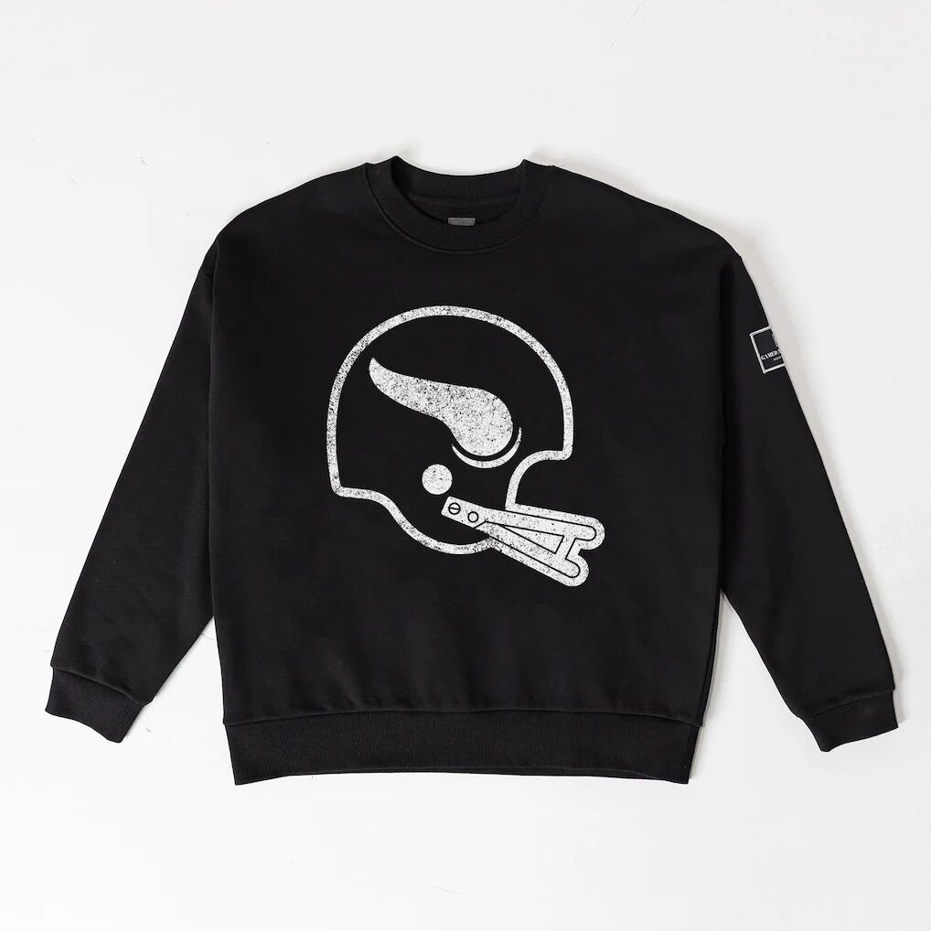 Minnesota Vikings Gameday Couture Women's Bold Move Black Label Premium Drop Shoulder Sweatshirt