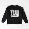 New York Giants Gameday Couture Women's Bold Move Black Label Premium Drop Shoulder Sweatshirt - Black - Front View