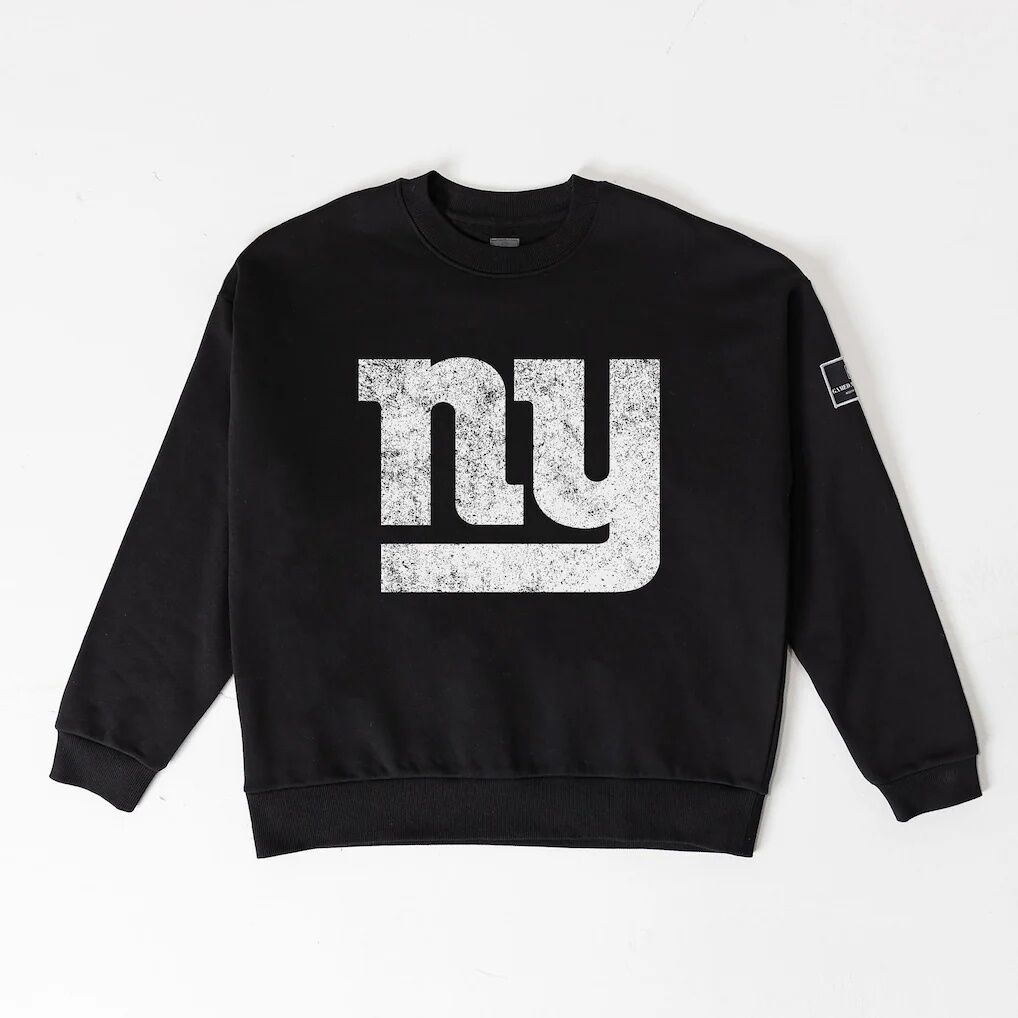 New York Giants Gameday Couture Women's Bold Move Black Label Premium Drop Shoulder Sweatshirt