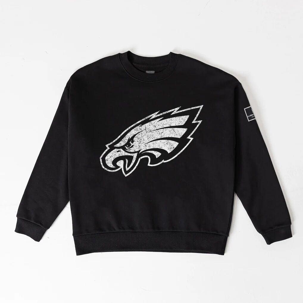 Philadelphia Eagles Gameday Couture Women's Bold Move Black Label Premium Drop Shoulder Sweatshirt