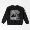 Las Vegas Raiders Gameday Couture Women's Victory Prime Black Label Premium Drop Shoulder Sweatshirt - Black - Front View