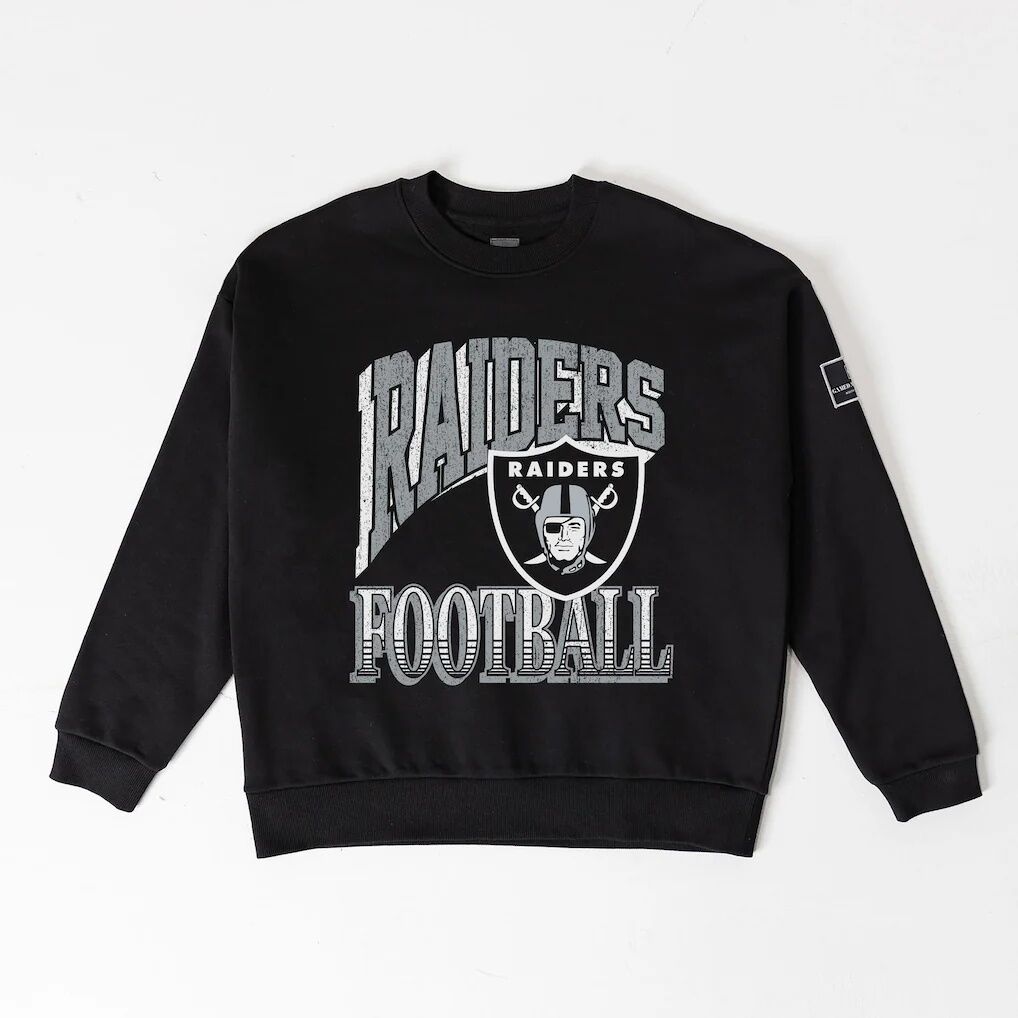 Las Vegas Raiders Gameday Couture Women's Victory Prime Black Label Premium Drop Shoulder Sweatshirt
