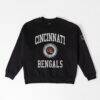 Cincinnati Bengals Gameday Couture Women's Fierce Flow Black Label Premium Drop Shoulder Sweatshirt - Black - Front View