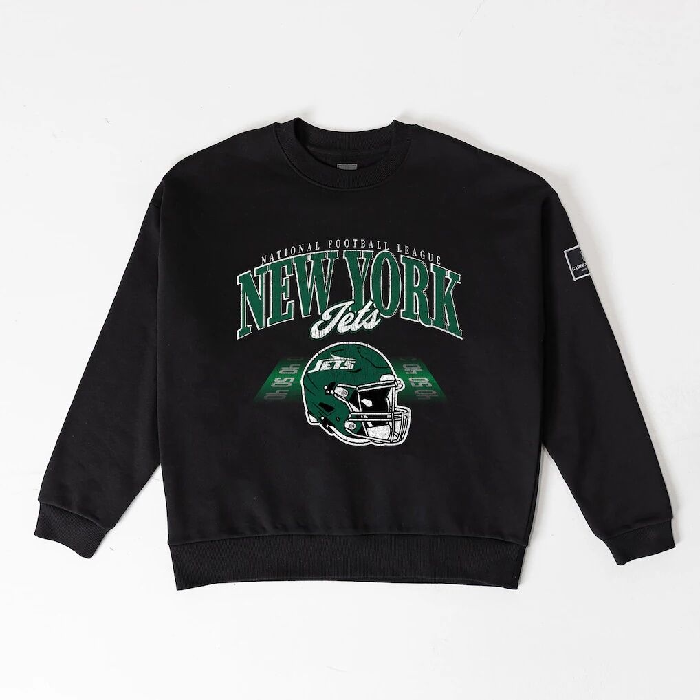 New York Jets Gameday Couture Women's Field Focus Black Label Premium Drop Shoulder Sweatshirt