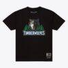 Minnesota Timberwolves Mitchell & Ness Global Standard T-Shirt - Black - Front View