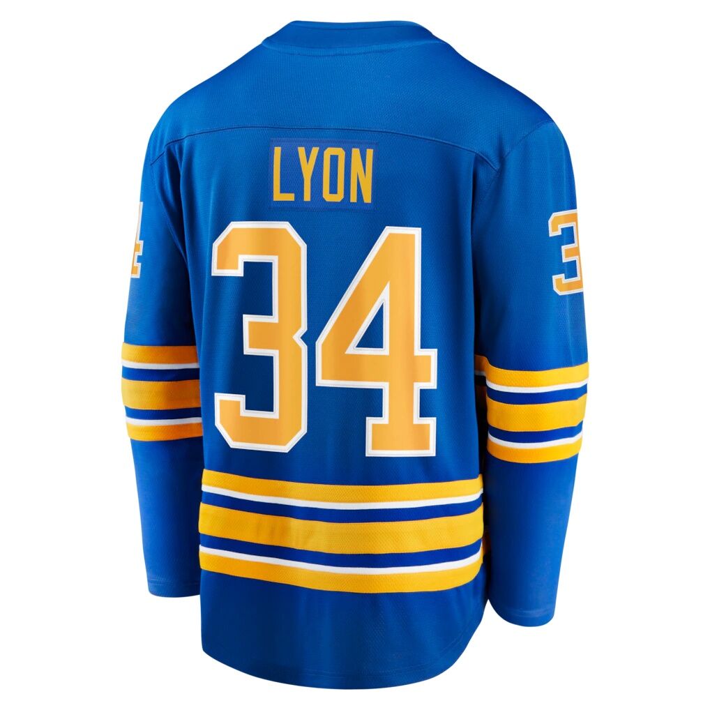 Alex Lyon Buffalo Sabres Fanatics Home Breakaway Jersey – Royal