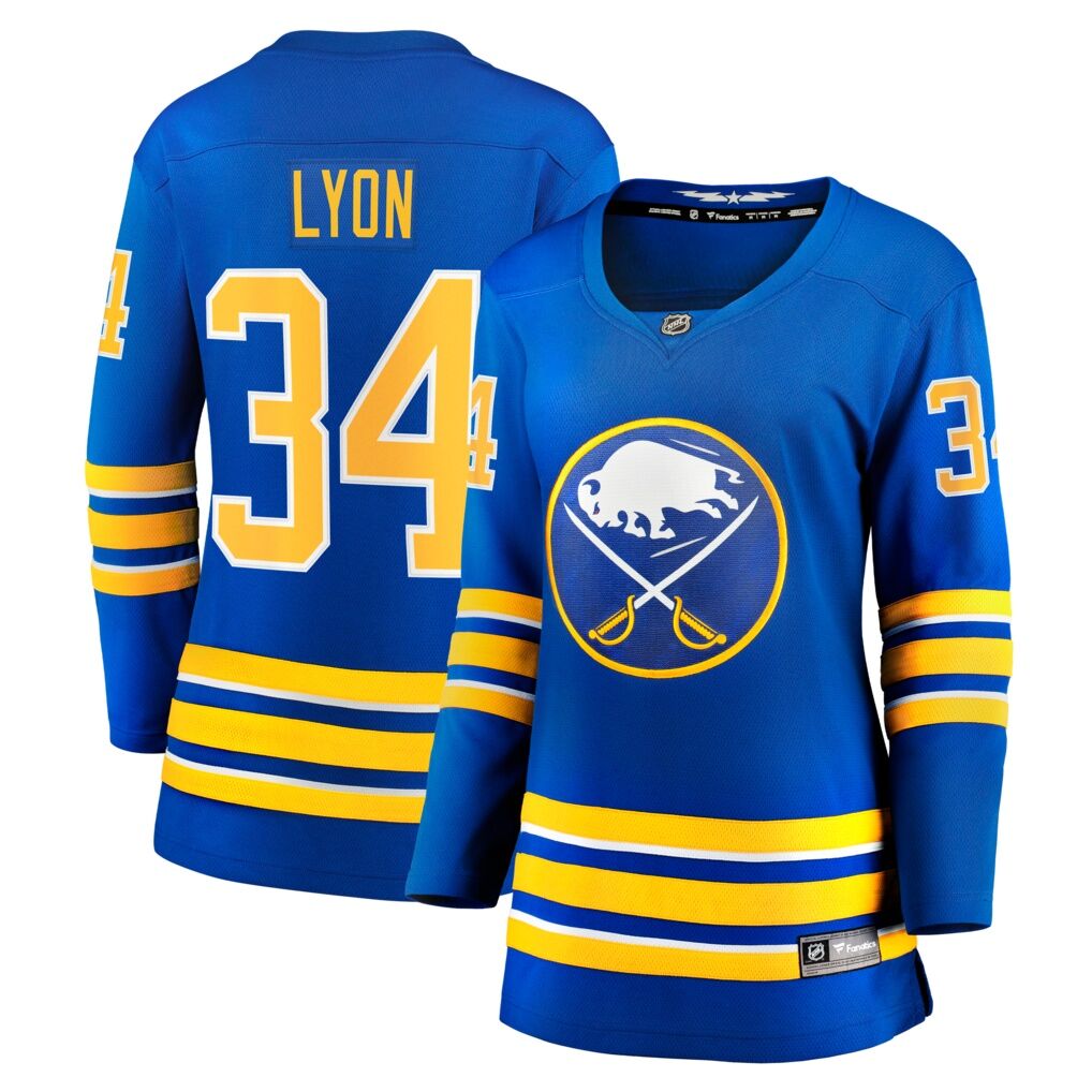 Alex Lyon Buffalo Sabres Fanatics Women’s Home Breakaway Jersey – Royal
