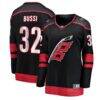 Brandon Bussi Carolina Hurricanes Fashion7 Women's Home Breakaway Jersey - Black - Front View