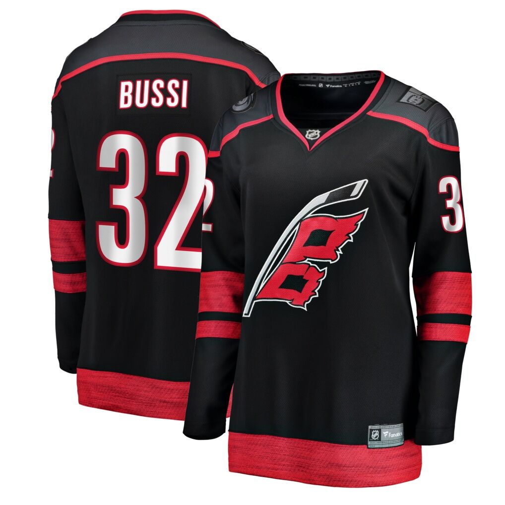 Brandon Bussi Carolina Hurricanes Fashion7 Women's Home Breakaway Jersey