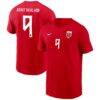 Erling Haaland Norway National Team Nike Name & Number T-Shirt - Red - Front View