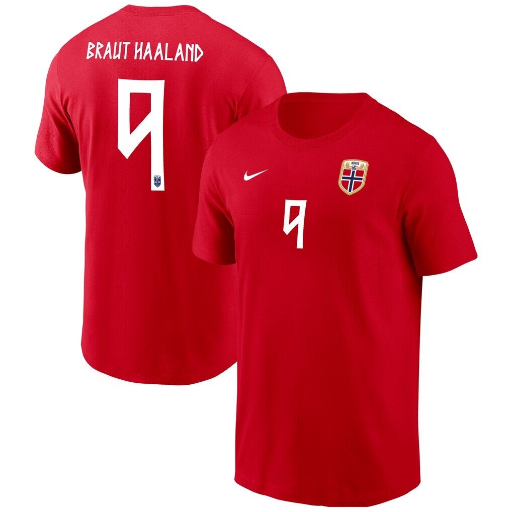 Erling Haaland Norway National Team Nike Name & Number T-Shirt