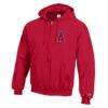 Los Angeles Angels Champion Powerblend Full-Zip Hoodie - Red - Side View