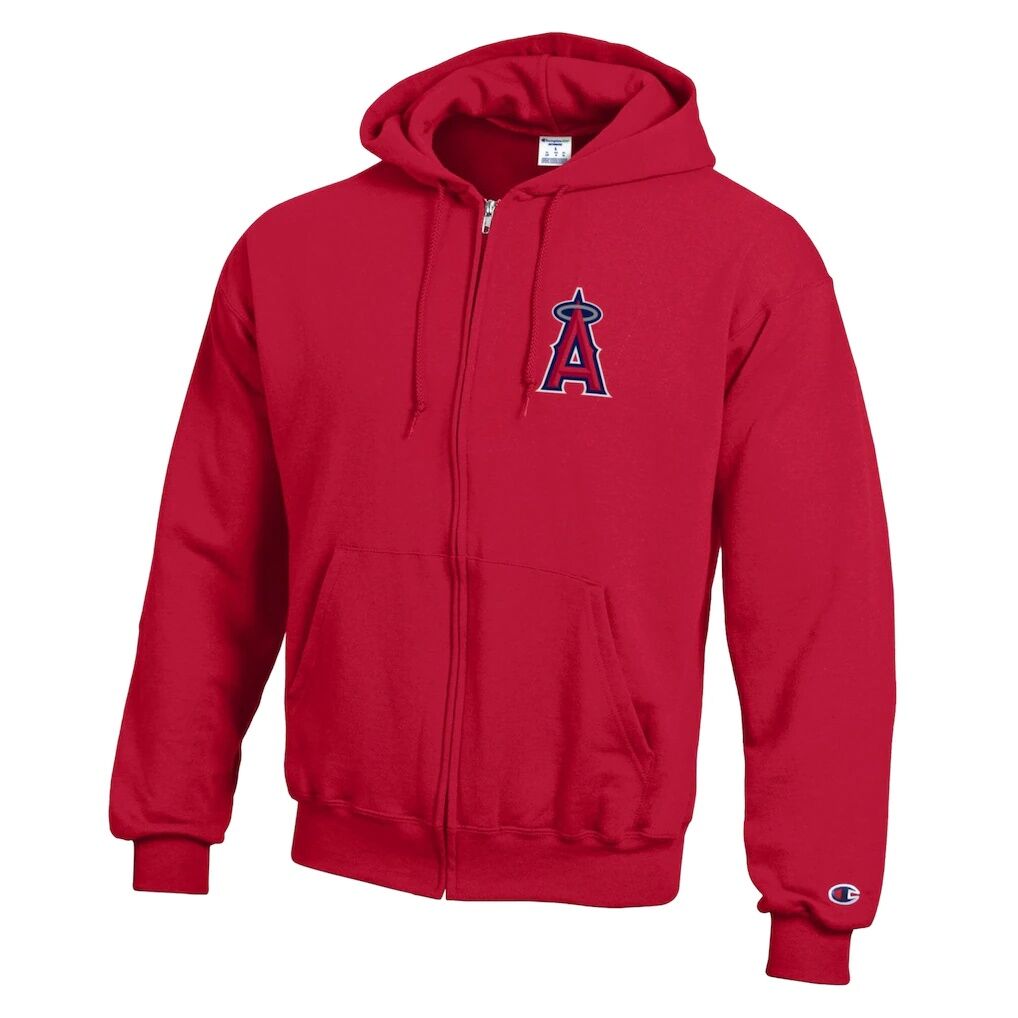 Los Angeles Angels Champion Powerblend Full-Zip Hoodie
