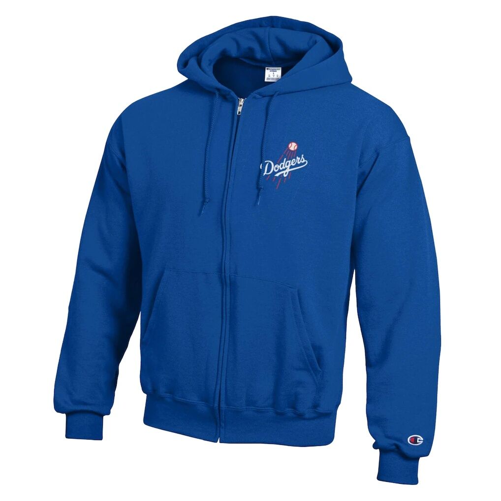Los Angeles Dodgers Champion Powerblend Full-Zip Hoodie - Royal