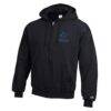 Miami Marlins Champion Powerblend Full-Zip Hoodie - Black - Side View