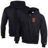 San Francisco Giants Champion Powerblend Full-Zip Hoodie - Black - Front View
