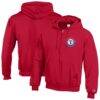 Texas Rangers Champion Powerblend Full-Zip Hoodie - Red - Front View