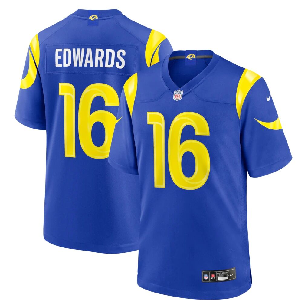 Tru Edwards Los Angeles Rams Nike Team Game Jersey - Royal
