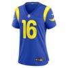 Tru Edwards Los Angeles Rams Nike Women's Team Game Jersey - - Side View