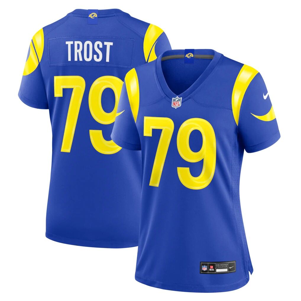 Keagen Trost Los Angeles Rams Nike Women's Team Game Jersey - Royal
