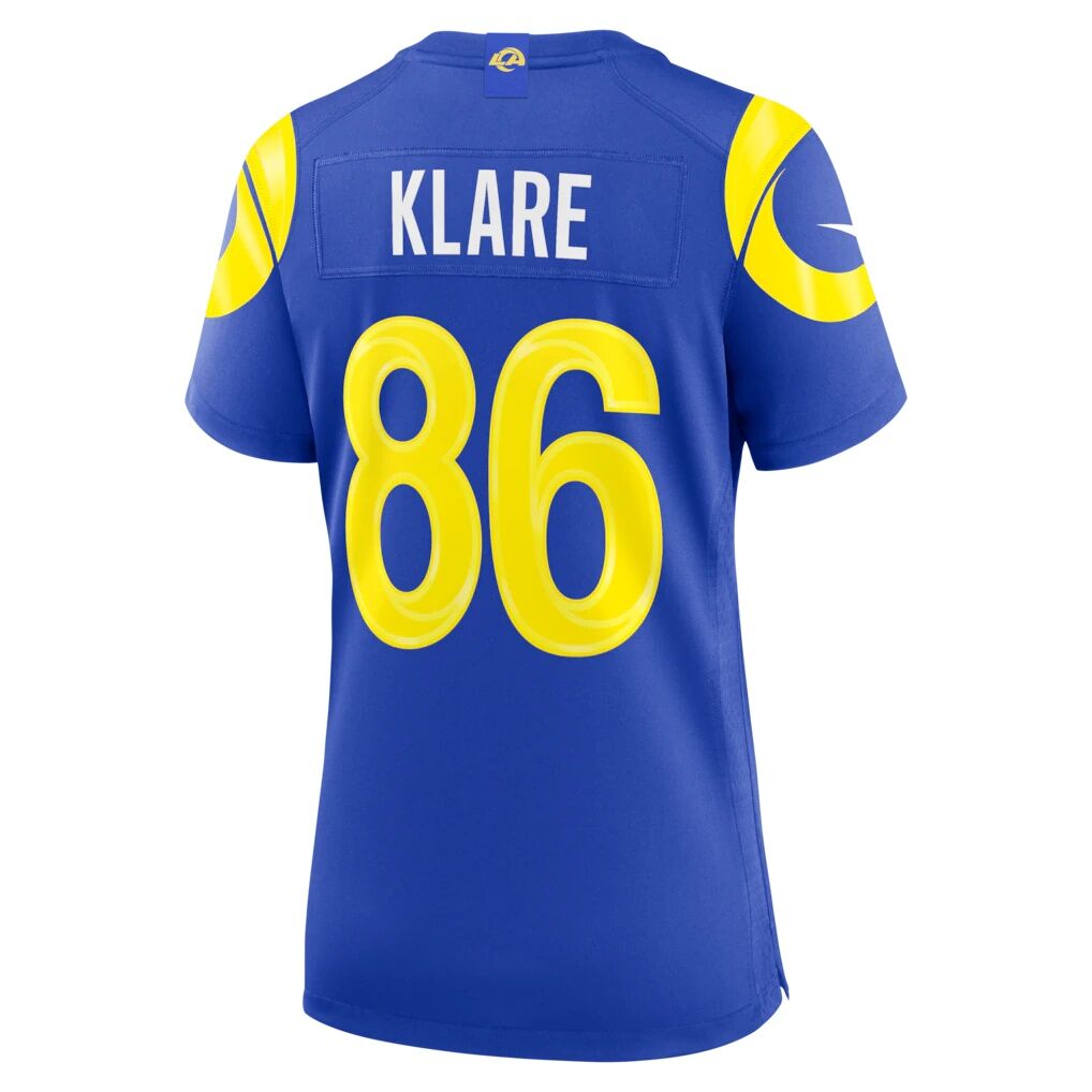 Max Klare Los Angeles Rams Nike Women's Team Game Jersey - Royal