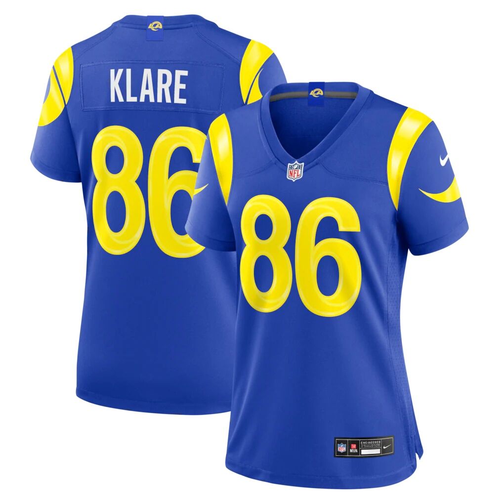 Max Klare Los Angeles Rams Nike Women's Team Game Jersey - Royal