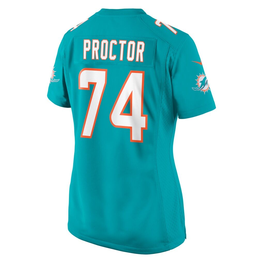 Kadyn Proctor Miami Dolphins Nike Women's Team Game Jersey - Aqua