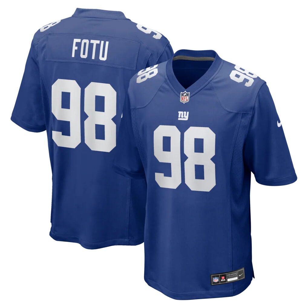 Leki Fotu New York Giants Nike Team Game Jersey - Royal