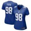 Leki Fotu New York Giants Nike Women's Team Game Jersey - - Front View
