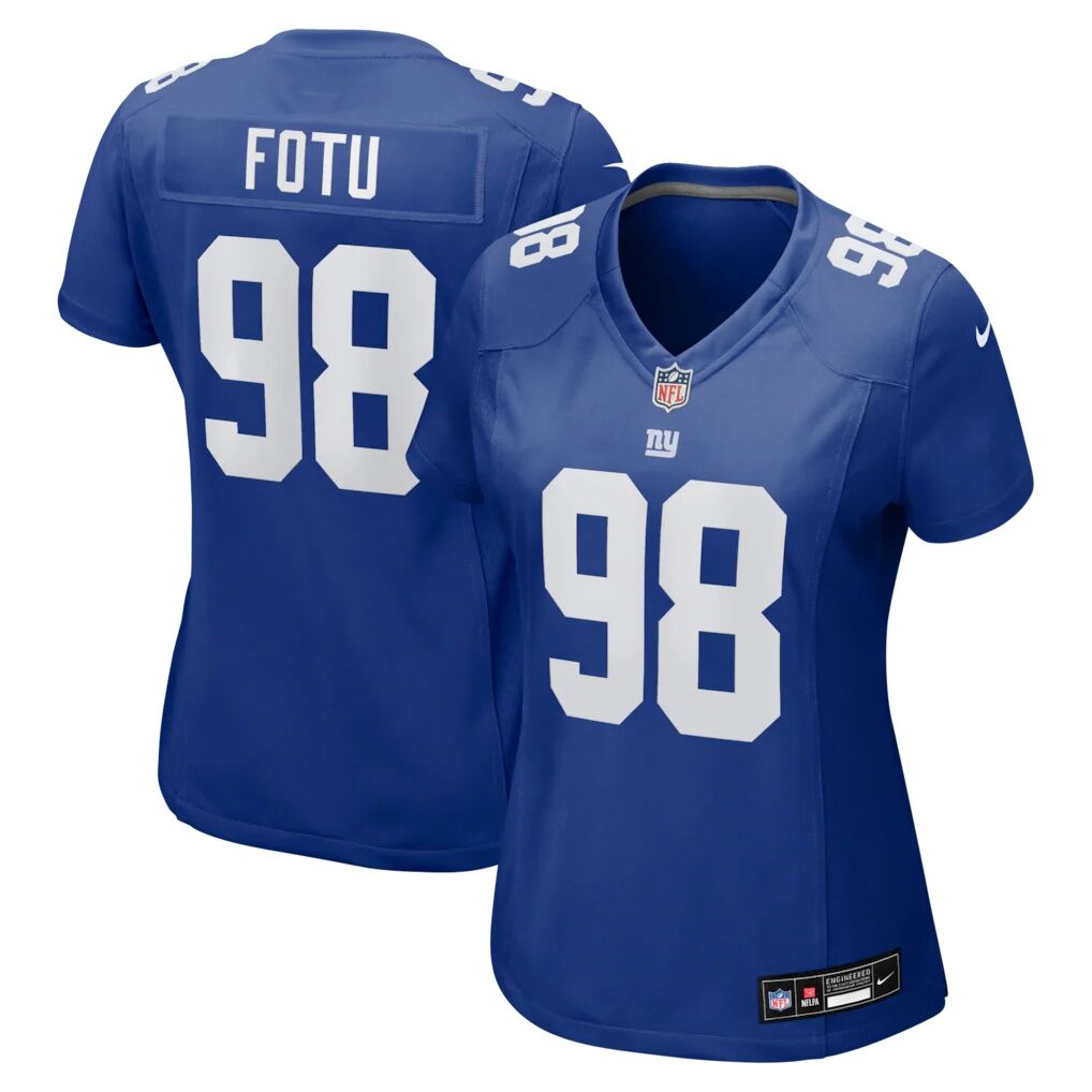 Leki Fotu New York Giants Nike Women's Team Game Jersey - Royal